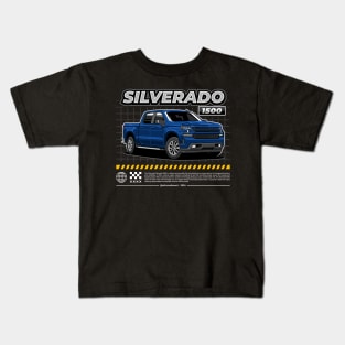 Silverado Truck 1500 Special (Blue) Kids T-Shirt